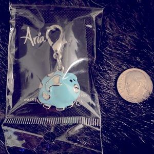 Blue Fat Pig Aria Dog Charm
